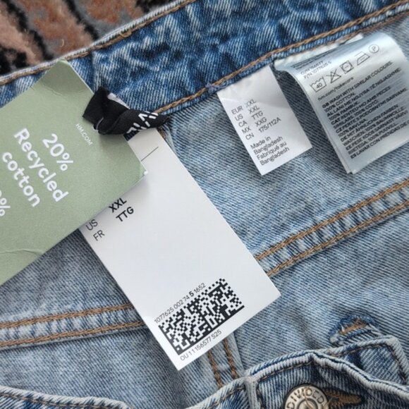NWT H&M High Rise Bermuda Denim Shorts - Picture 6 of 6